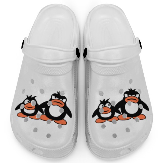 Penguin Two Friends 2 Team Big Brother Angry Crew Clogs