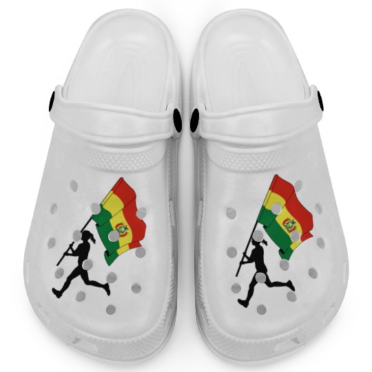 Flag Bolivia woman running Clogs