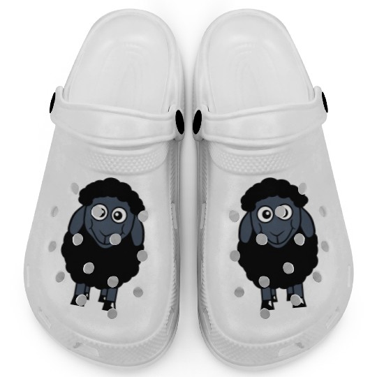 Black Sheep Small Cute Funny Lamb Cool Comic Sweet Clogs