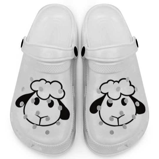 Sheep Face Head Cute Sweet Lamb Cool Comic Baby Clogs