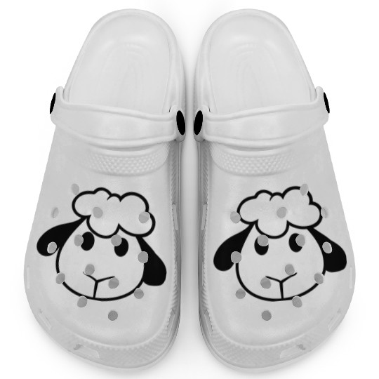 Sheep Face Head Cute Small Baby Lamb Sweet Comic Clogs