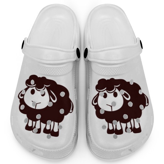 Black Sheep Small Cute Cute Lamb Cool Comic Sweet Clogs