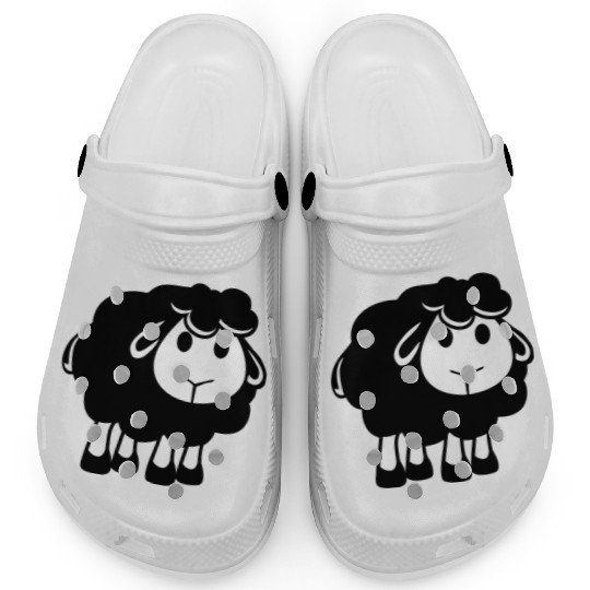 Black Sheep Small Cute Cute Lamb Cool Comic Sweet Clogs