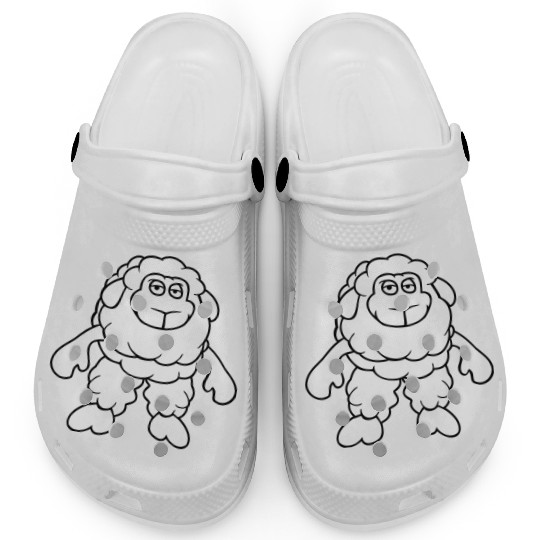 Sheep Standing Cool Bored Tired Cartoon Comic Cute Clogs