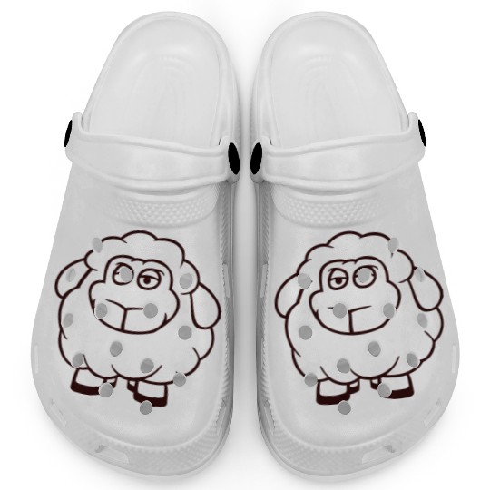 Sheep Baby Standing Bored Tired Cartoon Comic Cool Clogs