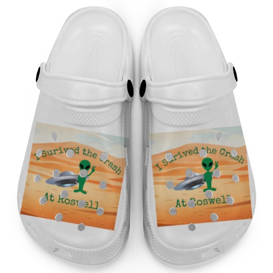 I Survived the Crash at Roswell in Desert Clogs