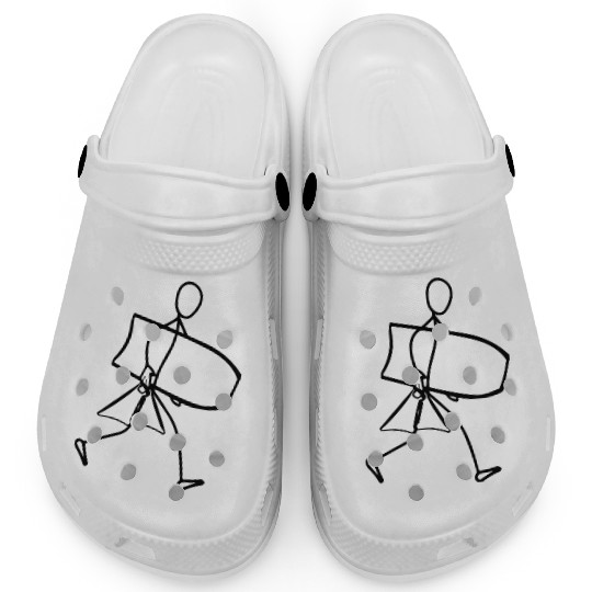 Surfer walking with Bodyboard Clogs