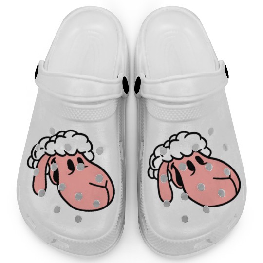Sheep Face Head Cute Sweet Little Lamb Cool Comic Clogs