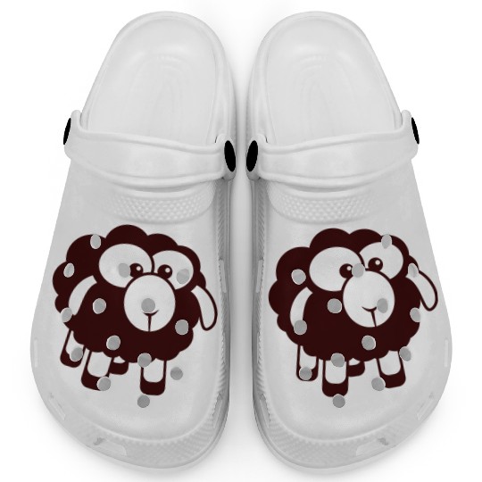 Black Sheep Small Cute Cute Lamb Cool Comic Sweet Clogs