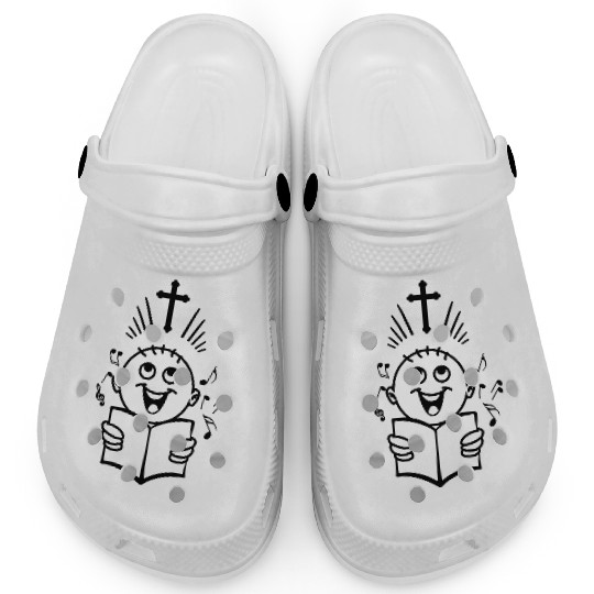 Boy singing cross church Clogs