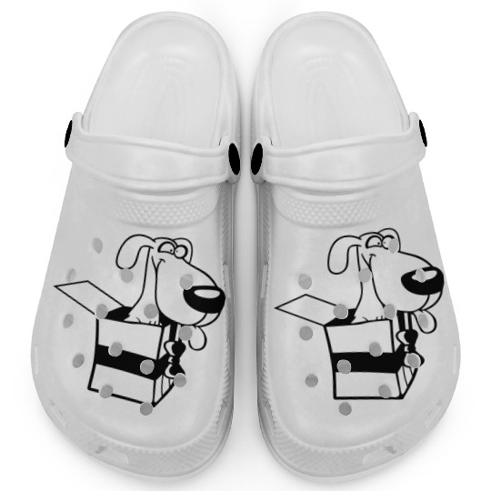 Dog Pet Gift Box Funny Crazy Surprise Fun Puppy Clogs