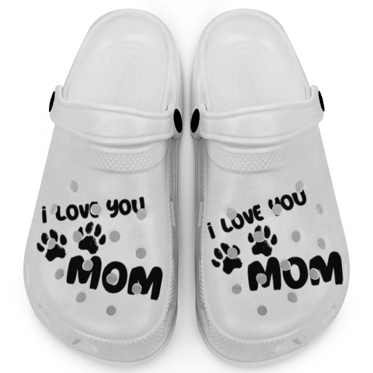 I Love You Mom Puppy Love for light Clogs