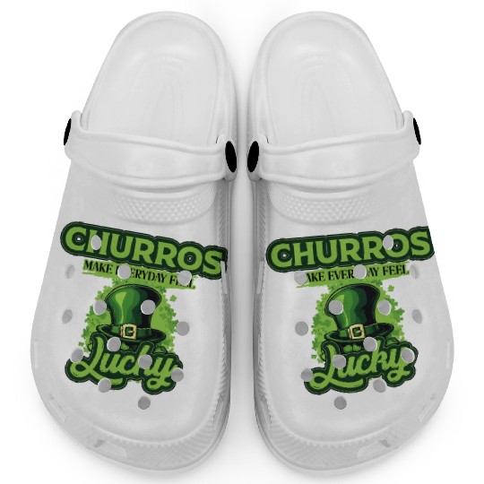 Churros Make Everyday Feel Lucky St Patricks Day Clogs