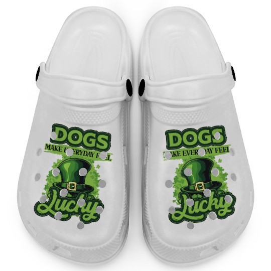 St Patricks Day Dogs Make Everyday Feel Lucky Clogs