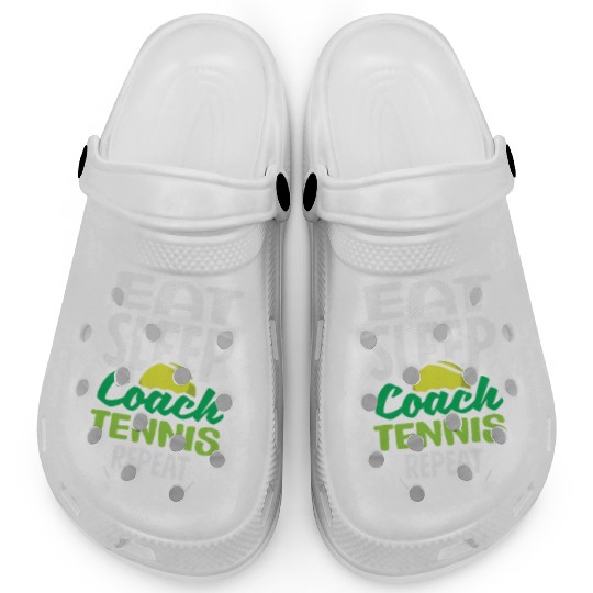 Eat Sleep Train Tennis Repeat Lifestyle Clogs