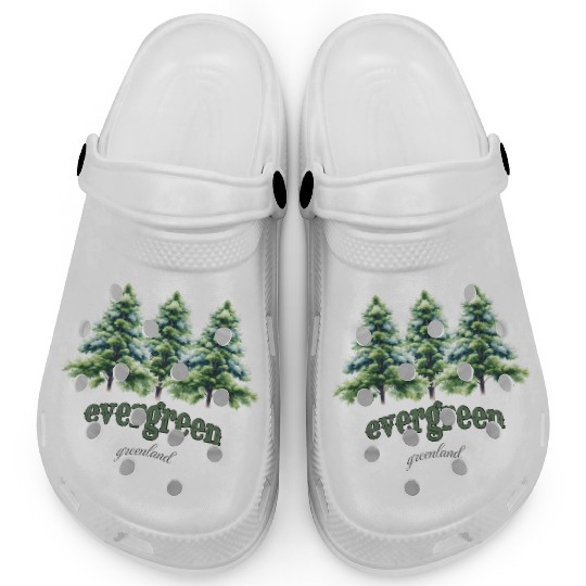 evergreen the green tree : green world Clogs