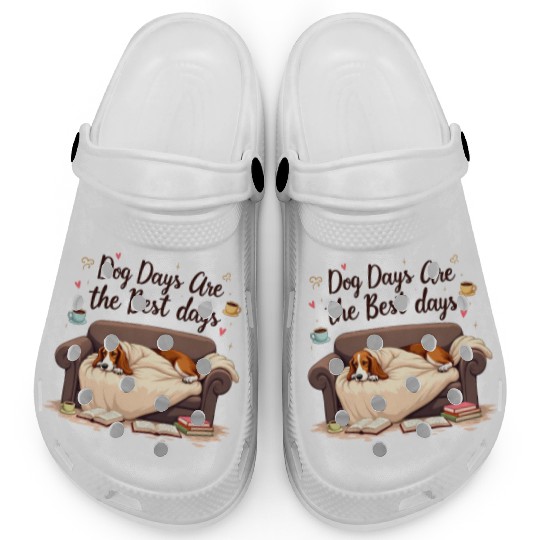 Cozy Basset Hound Days Clogs