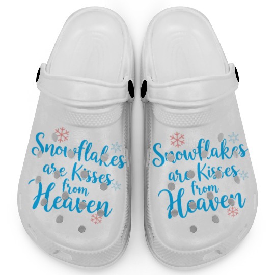 Snowflakes are kisses from heaven Clogs