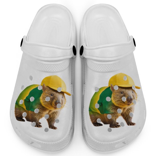 Green and Gold Wombat 2 Clogs