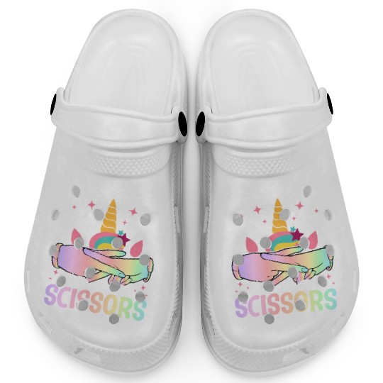 Funny Lesbian Pride LGBTQ Rock Paper Scissors Clogs