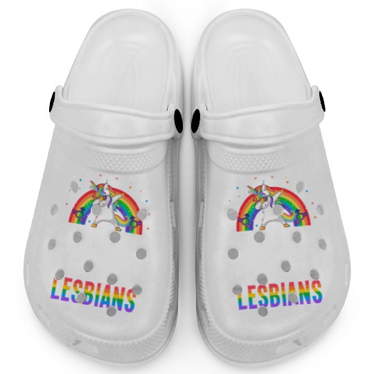 Feed Me To The Lesbians Lesbian Pride LGBTQ Clogs