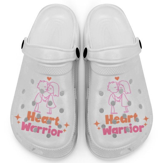 Heart warrior, valentine Clogs