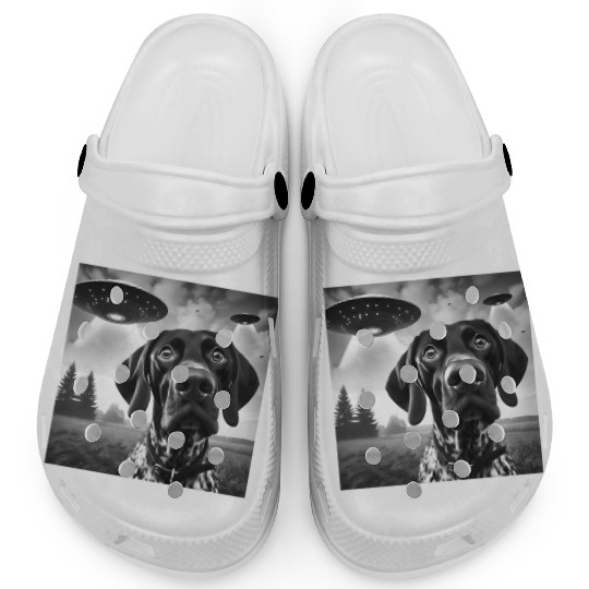German Shorthaired Pointer Funny Sci-fi Graphic Se Clogs