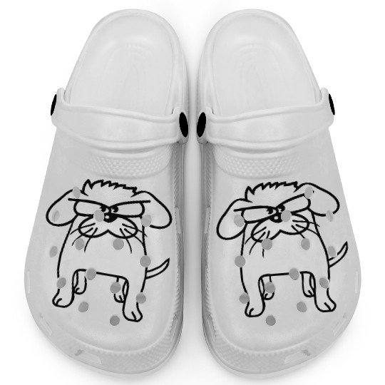 Dog Looks Angry Serious Aggressive Evil Bad Boy Clogs