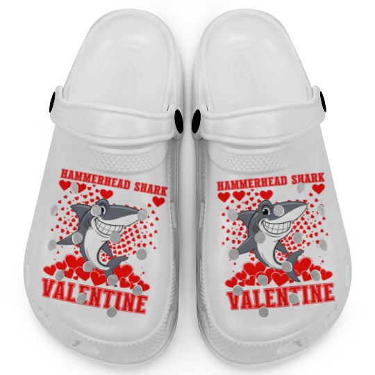 Funny Hammerhead Shark Is My Valentine Shark Clogs