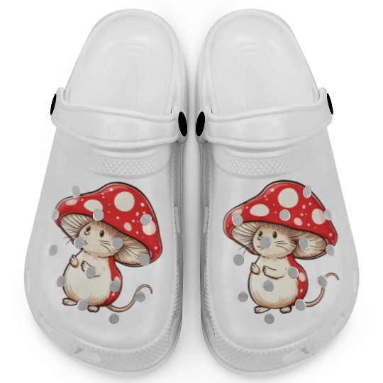 Mushroom Mouse Funny Animal And Mushroom Clogs