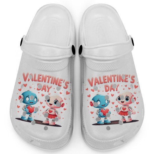 Valentines Day Robot Love Clogs