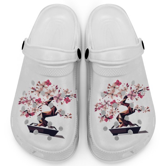 Geometric cherry blossom bonsai Clogs