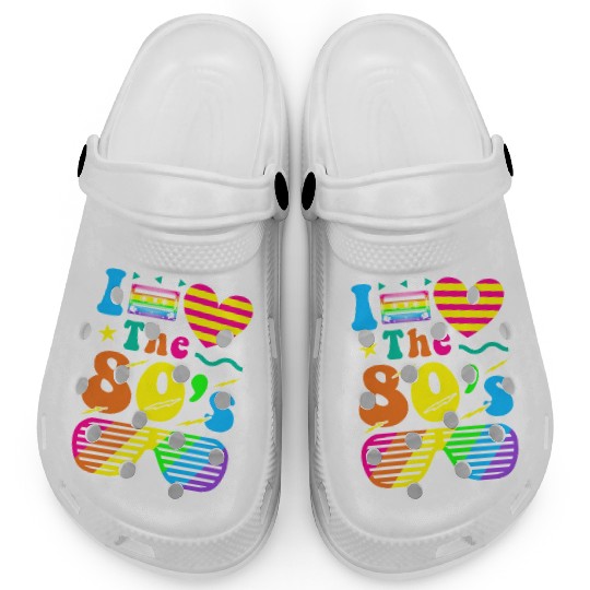 Retro 80s Style design – Perfect for Nostalgia Fa Clogs