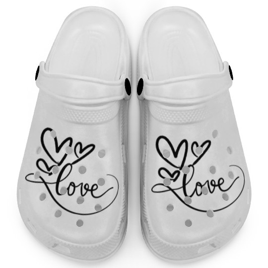 all we need is Love in valentine Clogs