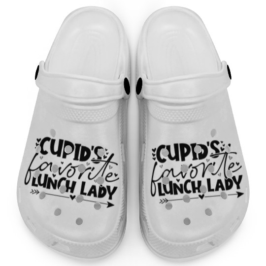 Cupids favorite lunch lady, Valentine day Clogs