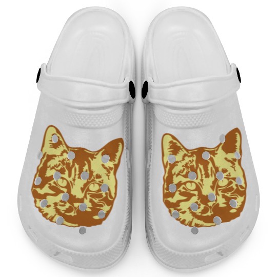 Cat Lover Realistic Pet Face Cute Cool Kitten Head Clogs