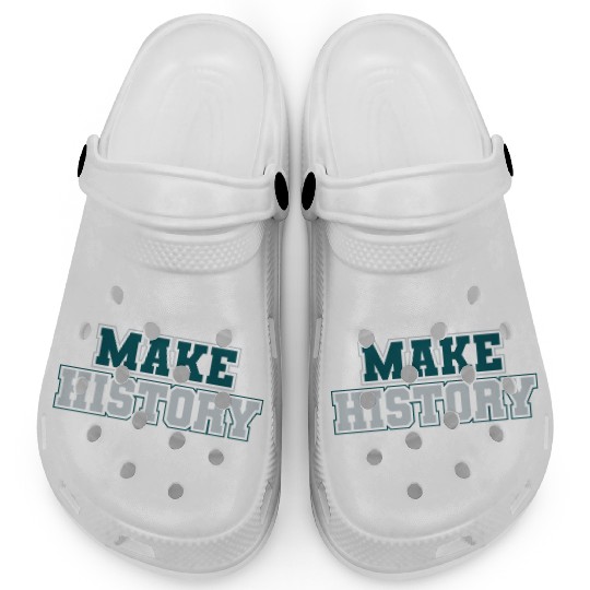 Make History Green and Silver Clogs