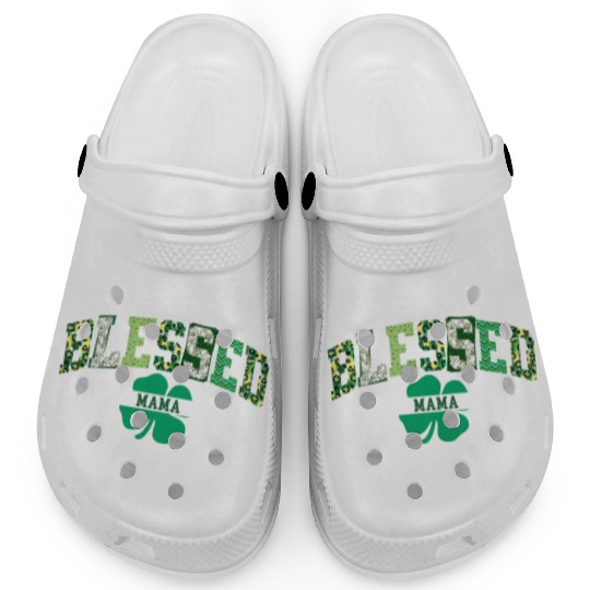 Blessed Mama St Patricks Day Spring and Summer Clogs