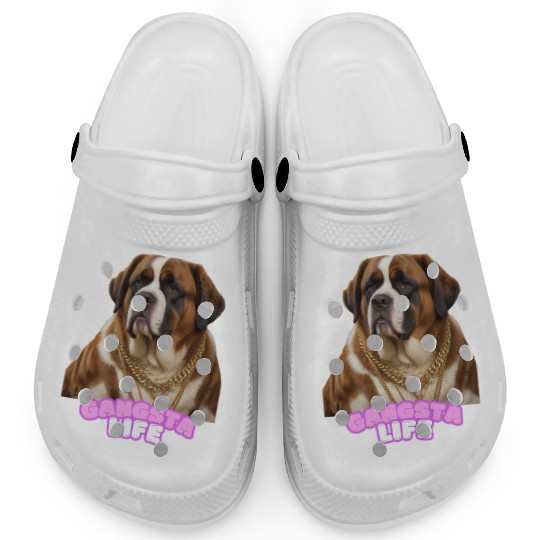Gangsta Life Saint Bernard 4 Clogs