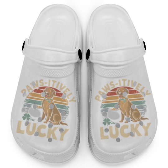 Paws-itively Lucky: Golden Retriever St. Patrick's Clogs