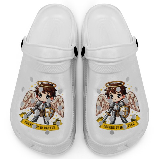 Saint Michael the Archangel Catholic Pray for kids Clogs