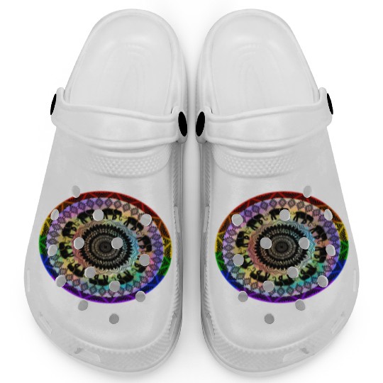 The colorful elephant! Clogs