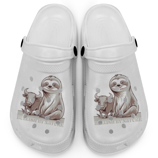 Bullish By Nature Taurus Zodiac Sloth Clogs