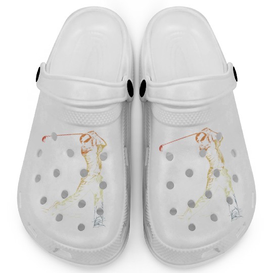 Golfer Graphic Vintage Clogs