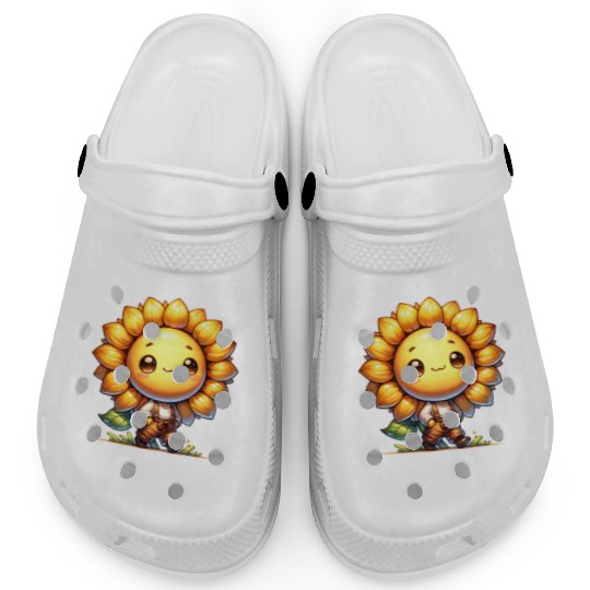 Cute Sunflower with Motivational Positive Quotes Clogs