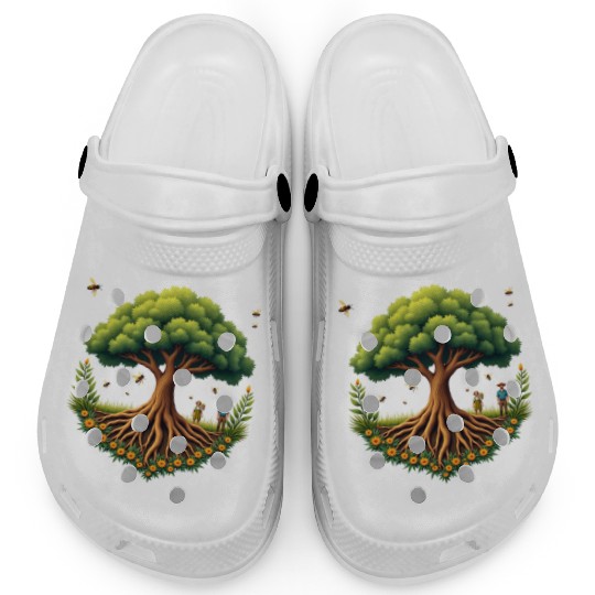 Tree of Life & Bees Clogs
