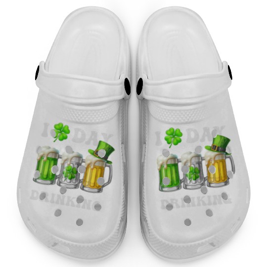 I Love Day Drinking Beer Shamrock St Patrick’s Day Clogs