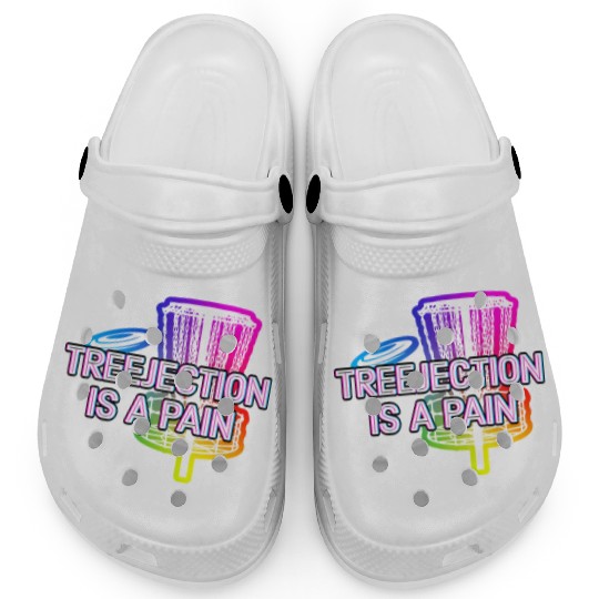 Treejection Is a Pain Funny Disc Golf Humor Golfer Clogs