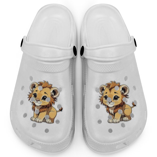 Lion Chibi-Style Sticker Clogs
