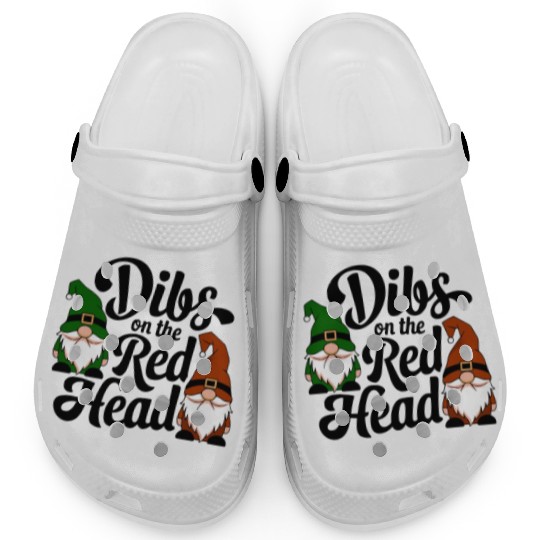 Dibs On The Red Head Irish Gnomes Funny Saint Patr Clogs